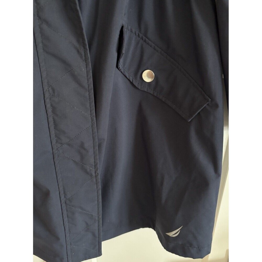 NAUTICA Anorak Windbreaker Hooded Lightweight Navy Rain Jacket Women’s Size XS - Picture 4 of 15
